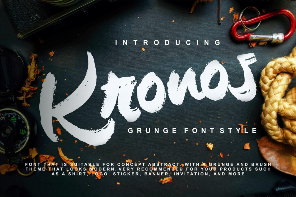 旅行者主题海报装饰英文字体下载Kronos Grunge Font Style