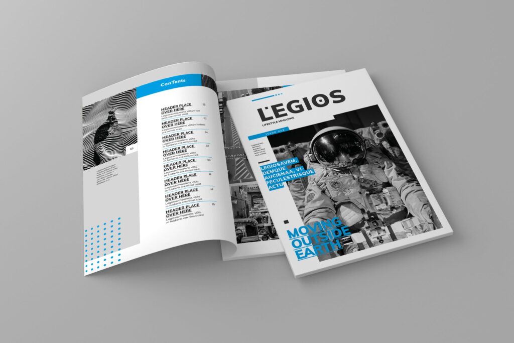 太空航天军旅主题杂志画册模板Legios Magazine Template