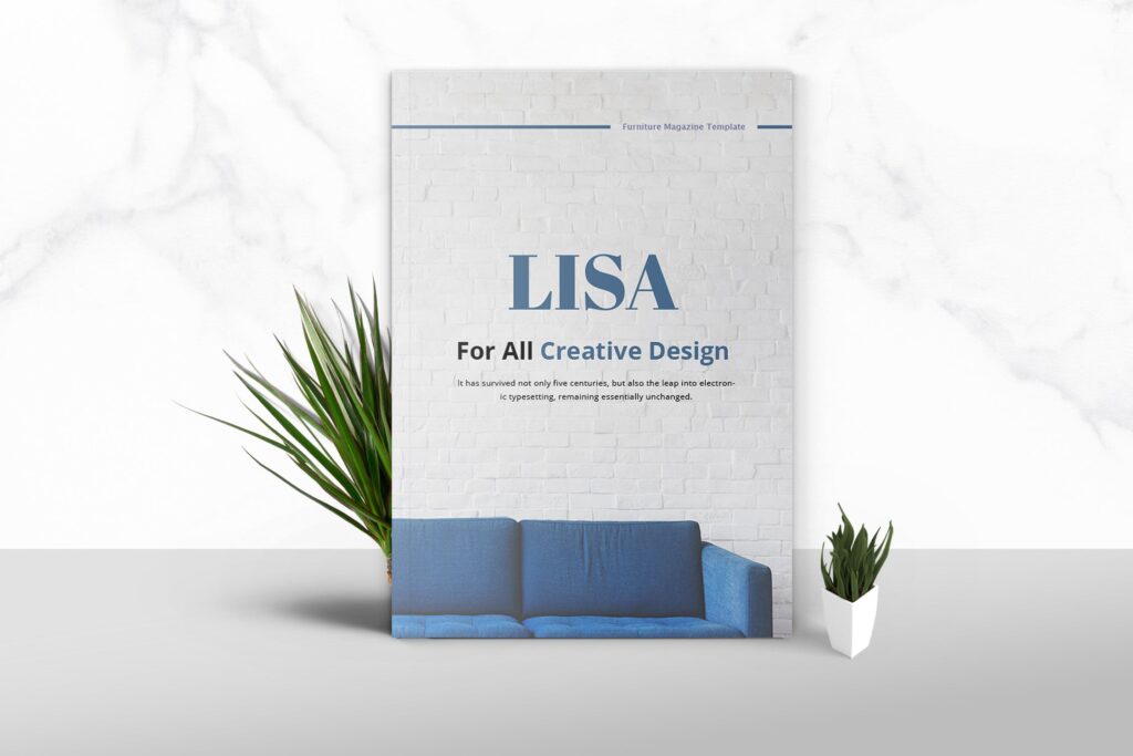 家具行业产品手册/目录杂志模版Lisa Furniture Magazine Template