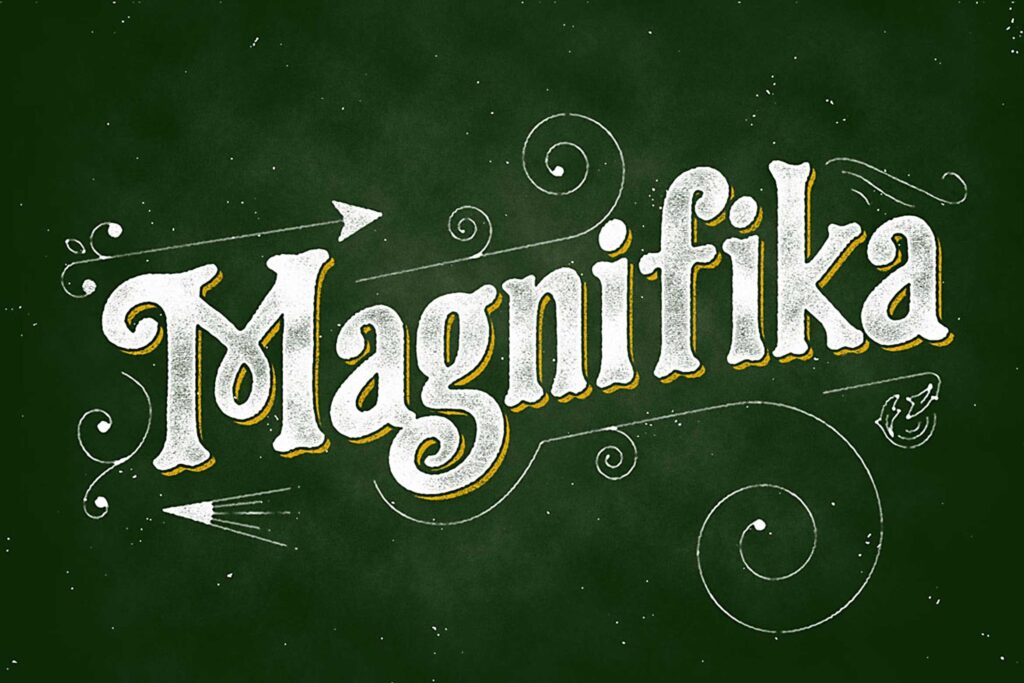 商标和复古字英文衬线字体下载Magnifika