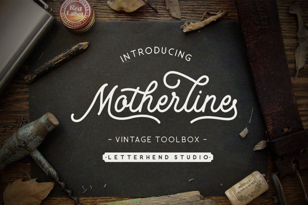 古典标志组合英文组合字体下载Motherline Vintage Toolbox