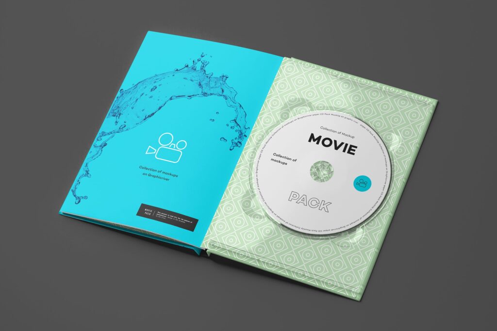 音乐唱片/古典电影光盘样机模型素材下载Movie Mockup 2 3MWNZ4K