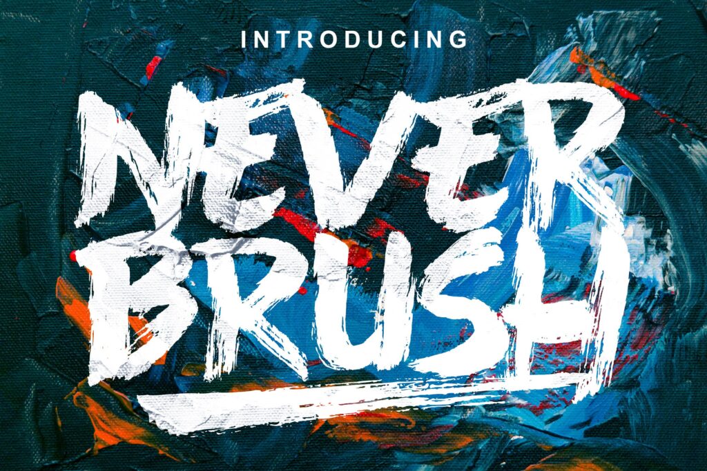 音乐派对海报标题字体英文无衬线字体下载Never Brush Font