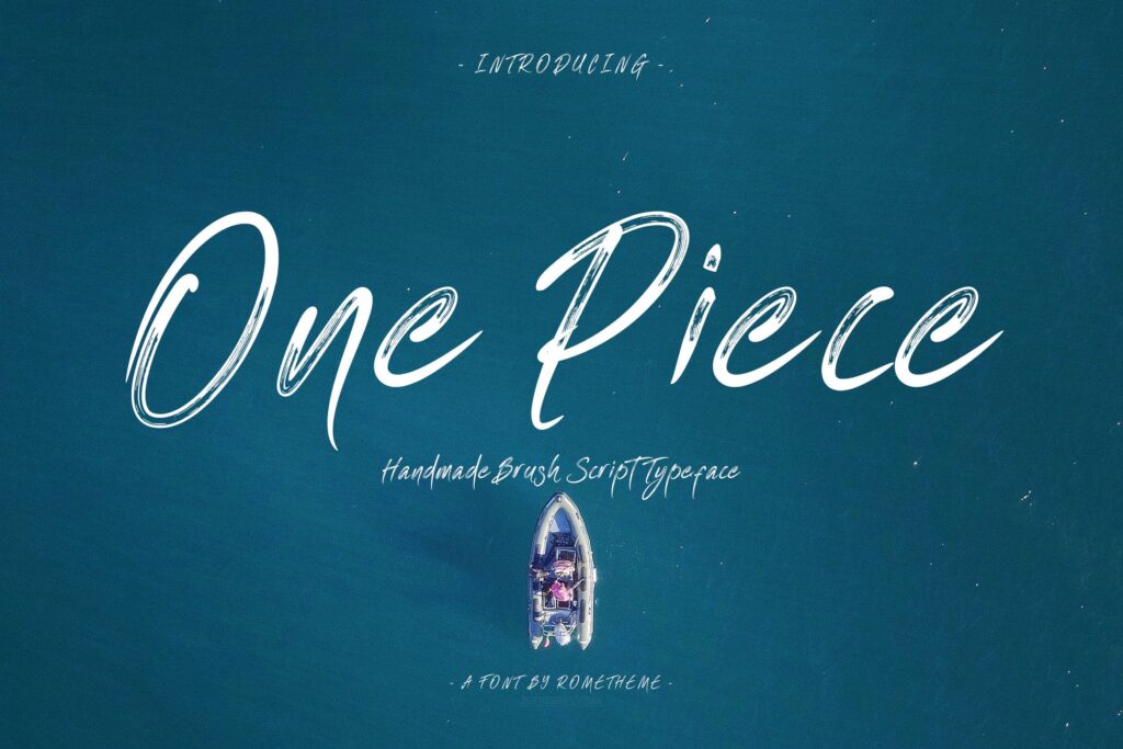 旅游主题海报宣传标题英文字体下载One Piece Typeface
