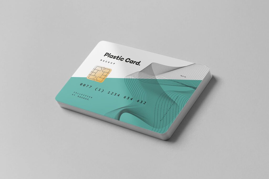 精致塑料卡/信用卡模型样机素材下载Plastic Card Mockup JHQBYL