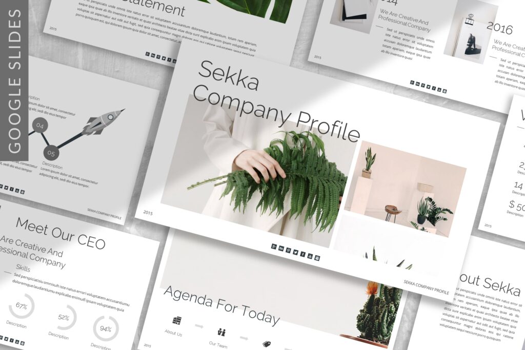金融业务提案谷歌幻灯片模板Sekka Business Google Slide Template