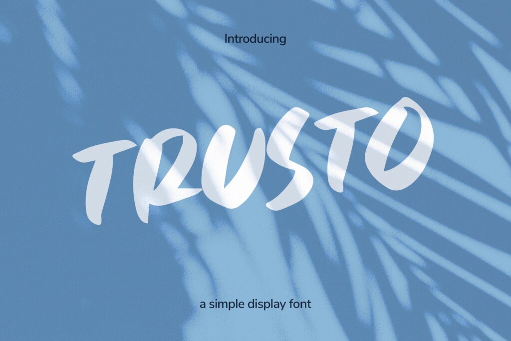 旅游主题海报装饰字体/杂志书籍标题英文字体下载Trusto Casual Display Font