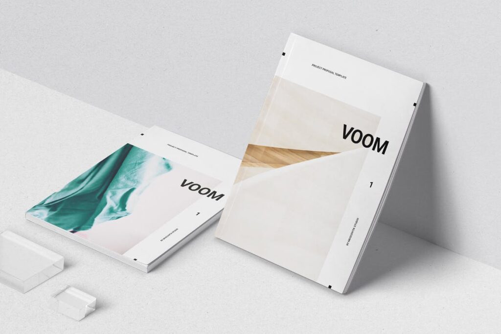 现代生活极致简洁家居设计/室内设计画册模版Voom Proposal