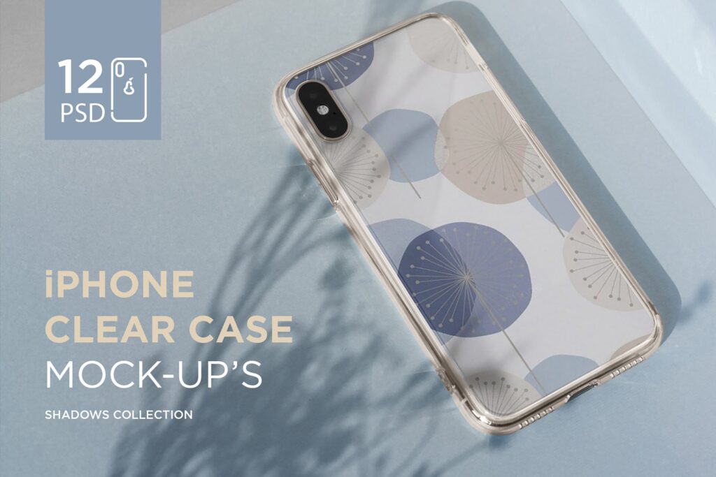 12个手机壳模型样机效果图iPhone Clear Case MockUps