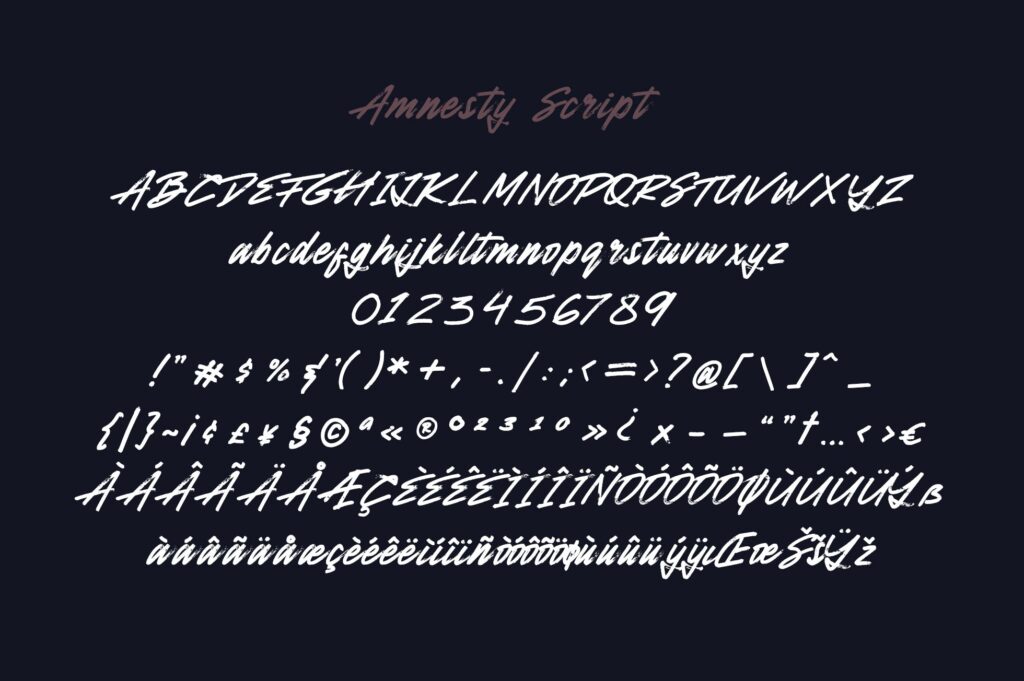 激情系列英文手写无衬线字体Amnesty Handwritten Font Duo插图9