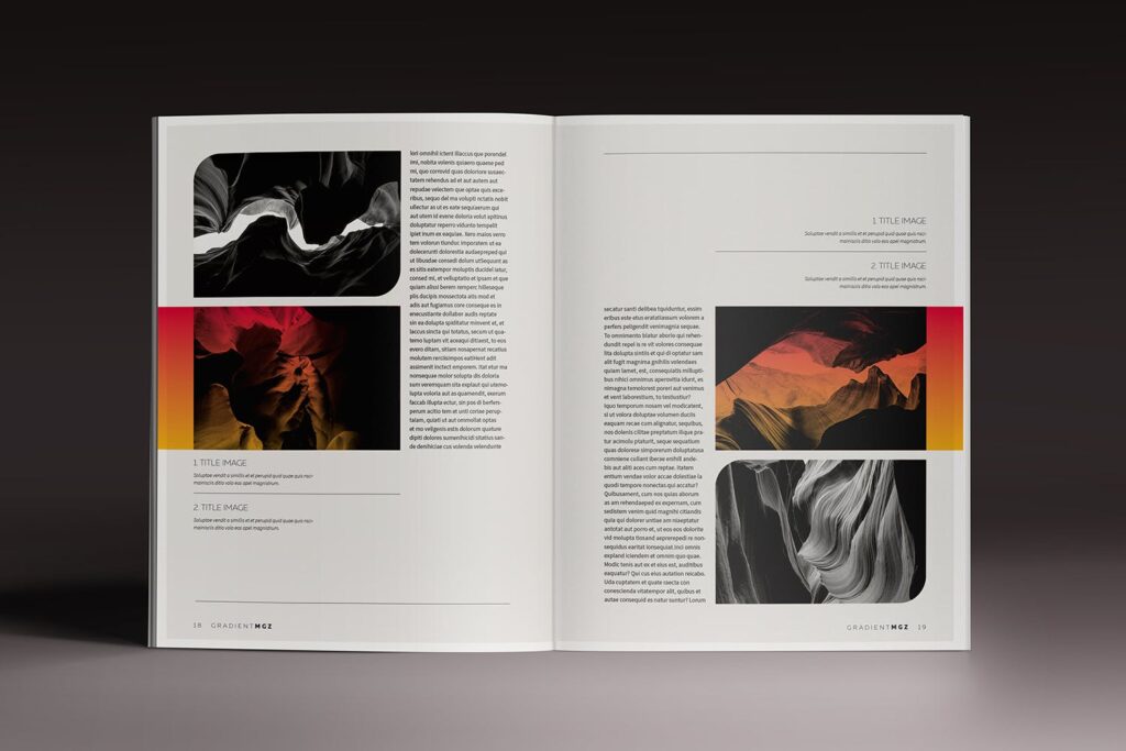 渐变风格摄影杂志模板Gradient Magazine Indesign Template插图9