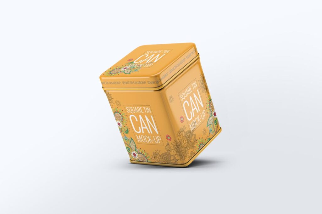 高级锡包装罐模型/茶叶包装罐样机素材下载Tin Cans Mock Up Bundle插图9