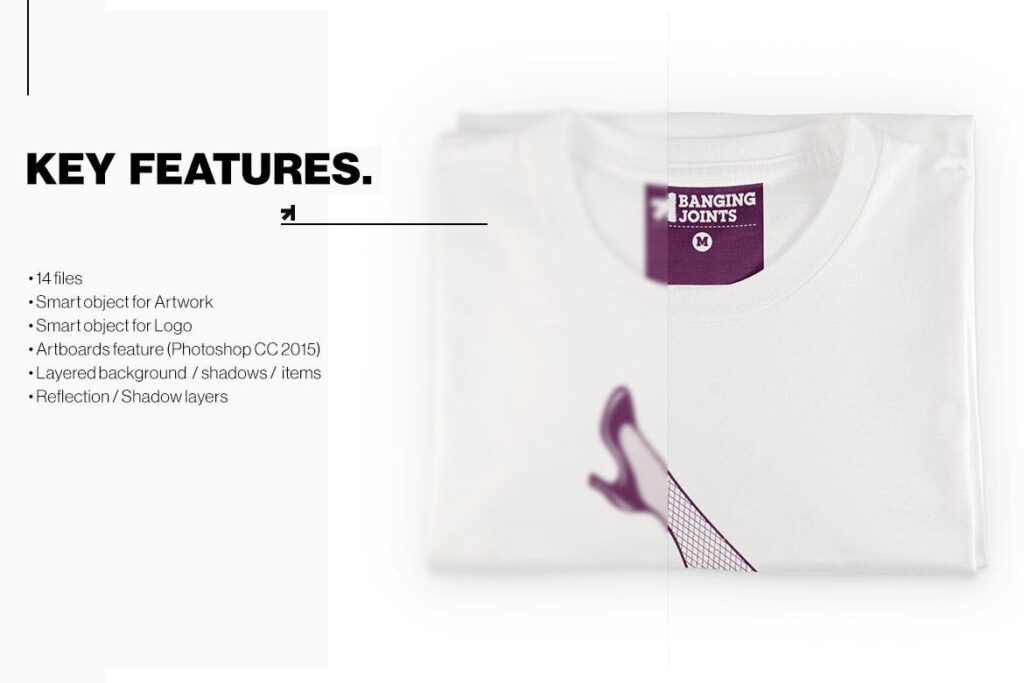 简约白色T恤模型样机素材模板White T Shirt Presentation Mockup插图9