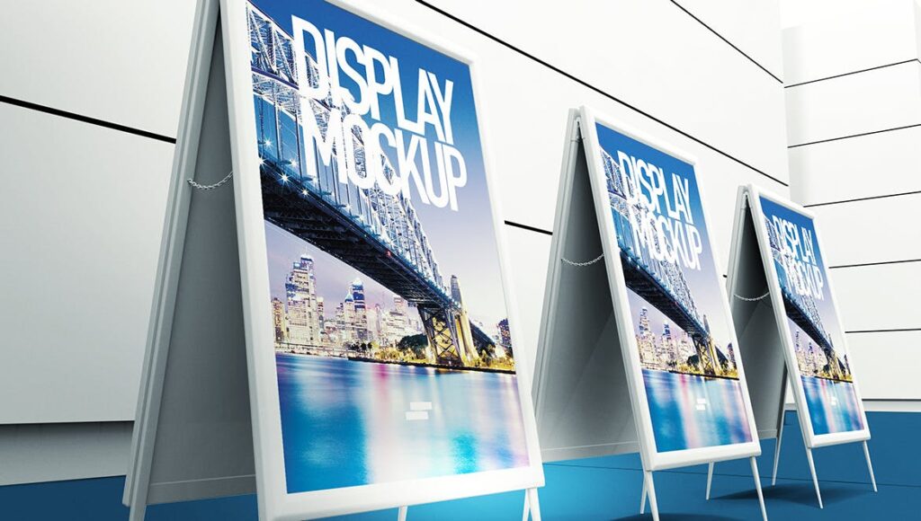 3D显示/横幅户外广告展板模型样机下载3D Display Banner Outdoor Mockup插图10