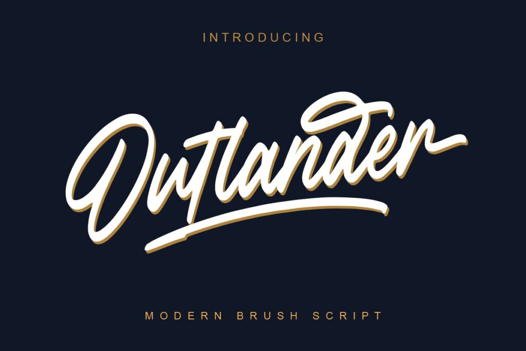 咖啡品牌包装字体/手写毛笔无衬线英文字体下载Outlander Brush Script MS插图9