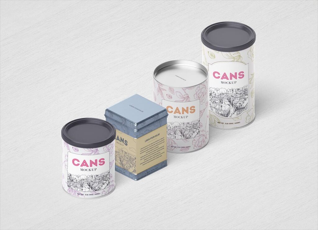 古典山水风高端茶叶包装/罐模型样机素材下载Packaging Cans Mockup XND5GR插图10