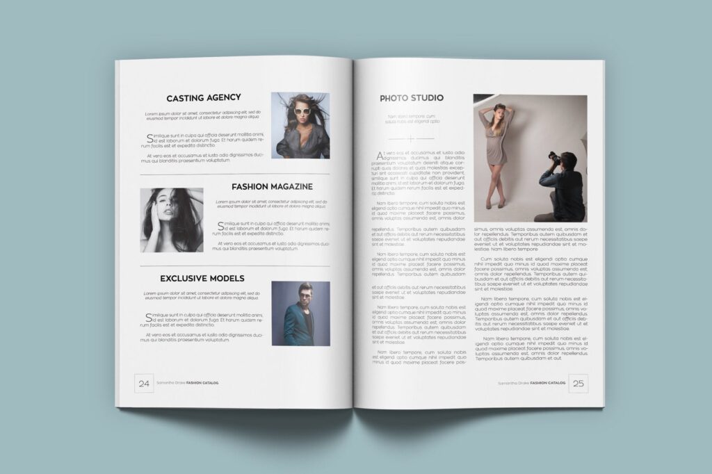 文艺优雅时装摄影目录/小册子画册杂志模版素材Fashion Catalog Magazine插图11