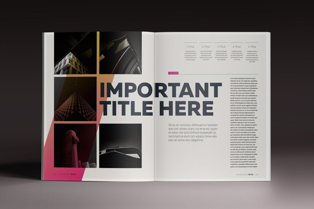 渐变风格摄影杂志模板Gradient Magazine Indesign Template插图11