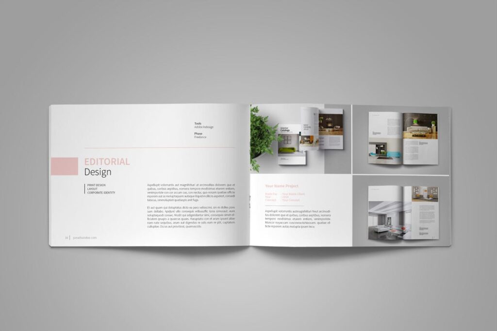 设计师工作产品/室内设计/家居设计展示画册模版Graphic Design Portfolio Template插图11