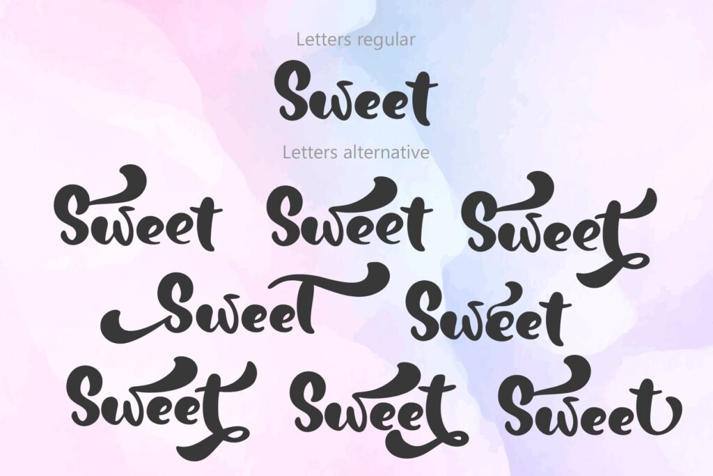 婚礼相册文艺装饰英文字体下载Sweet Dreams Script Font插图10