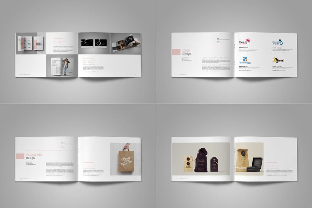 设计师工作产品/室内设计/家居设计展示画册模版Graphic Design Portfolio Template插图12