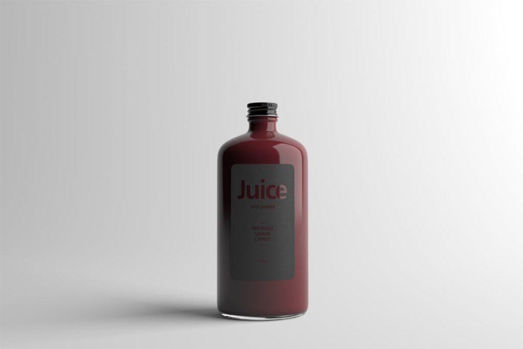 果蔬料理包装玻璃瓶样机素材模板素材下载Juice Bottle Packaging MockUp THQZA4插图12