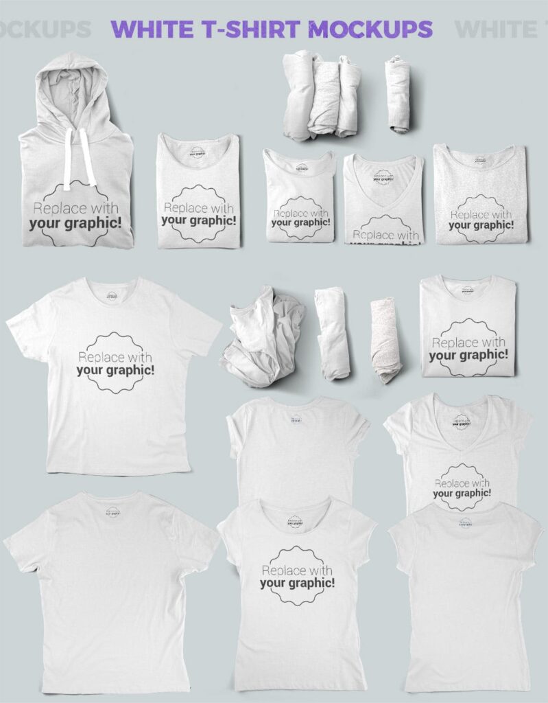 简约T恤设计/场景设计模型素材下载T shirt and Packages Mockups Scene Generator插图10