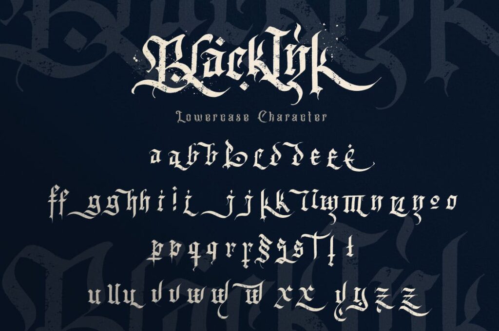 万圣节主题海报宣传衬线英文字体下载Blackink Blackletter Font插图13