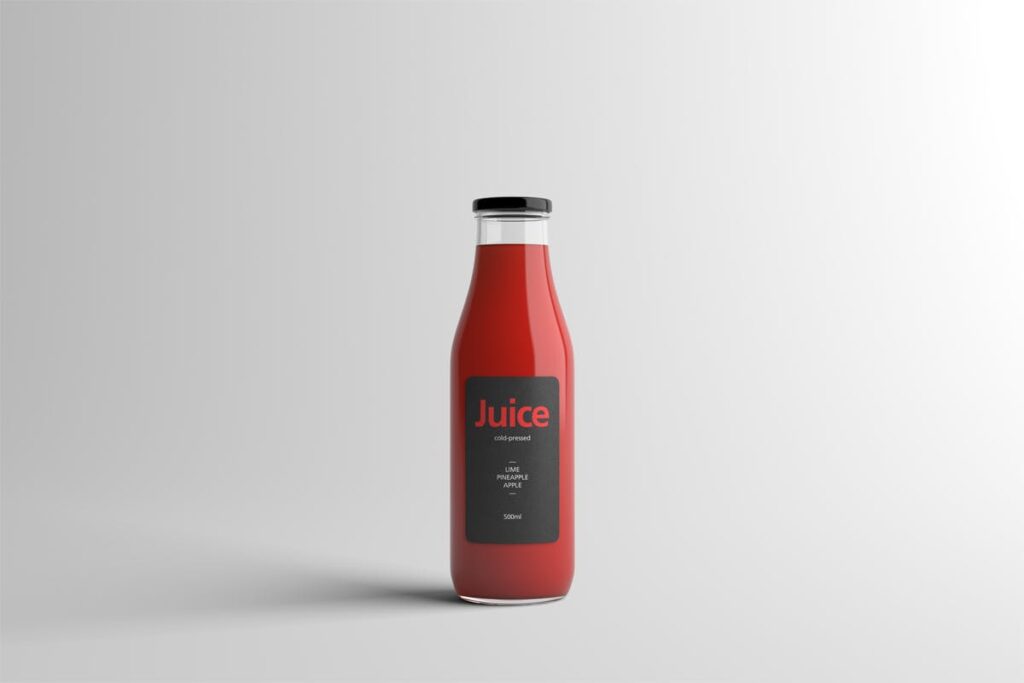 果蔬料理/果汁饮料玻璃包装瓶样机模型下载Juice Bottle Packaging MockUp N93XB8插图11