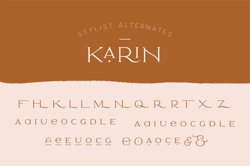 极简主义的现代优雅的复古英文无衬线字体Elegant Karin Fashion Stylish Typeface插图13