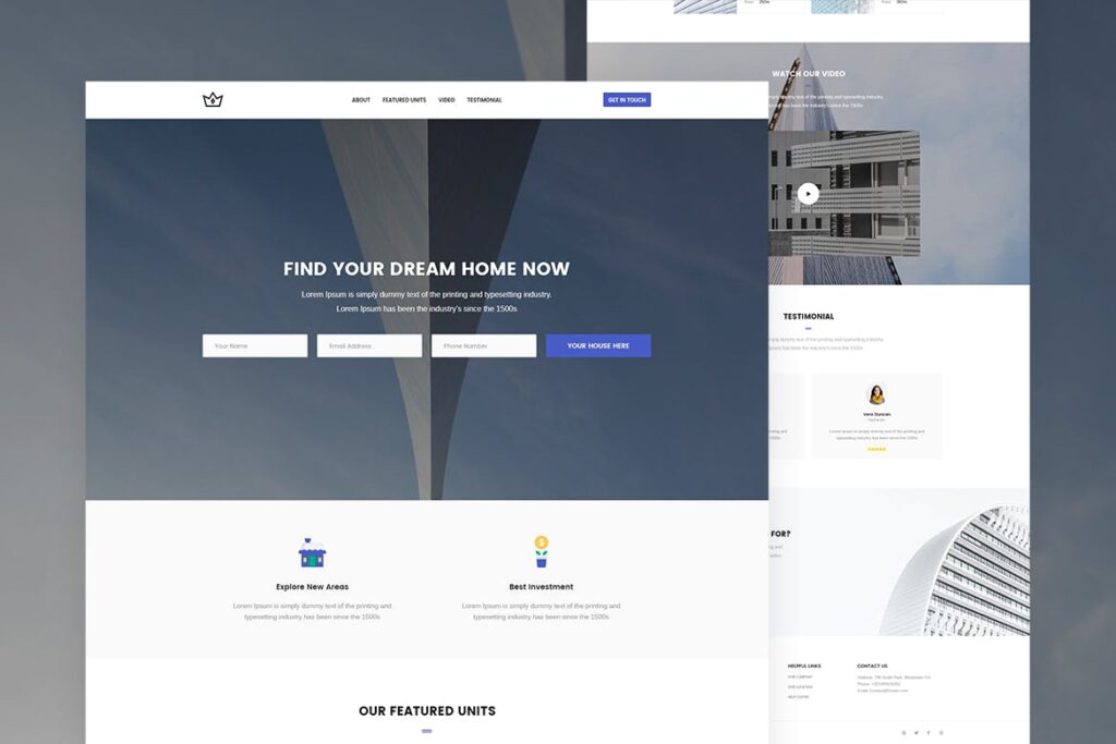 企业精致产品网站素材模板Crown Multi Purpose Html5 Landing Template 9DLFCS4插图15