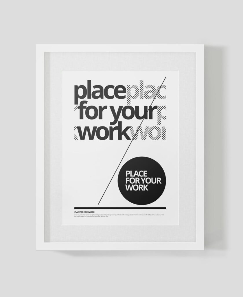黑白艺术相框模型样机素材下载Frame For Your Work Pd73r4插图13