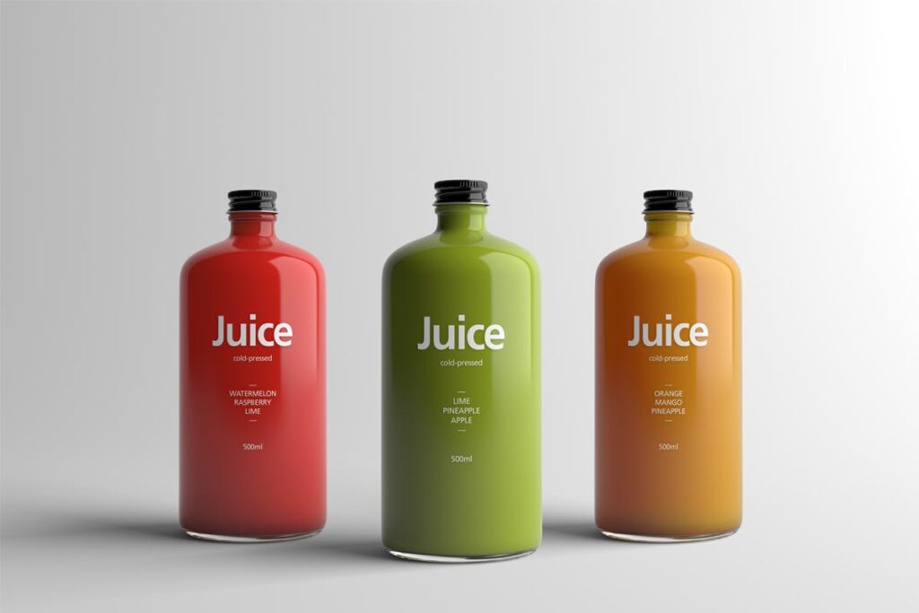 果蔬料理包装玻璃瓶样机素材模板素材下载Juice Bottle Packaging MockUp THQZA4插图13