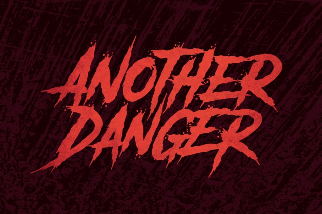 复古艺术毛笔英文字体下载Another Danger Horror Font插图1