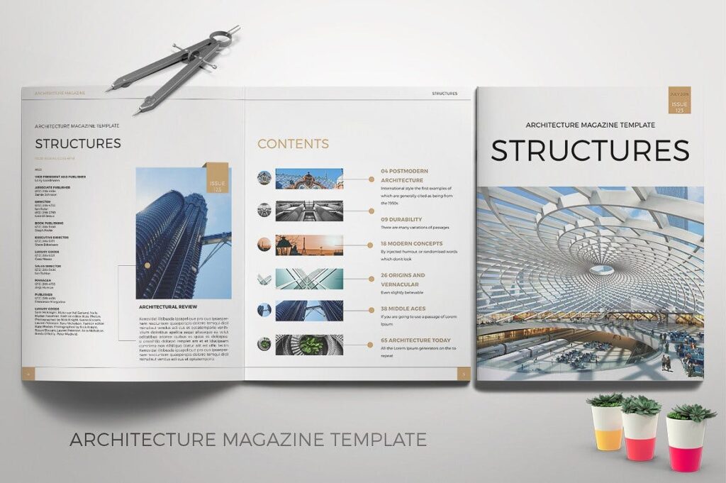 建筑设计/生态空间规划杂志模板Architecture Magazine插图1