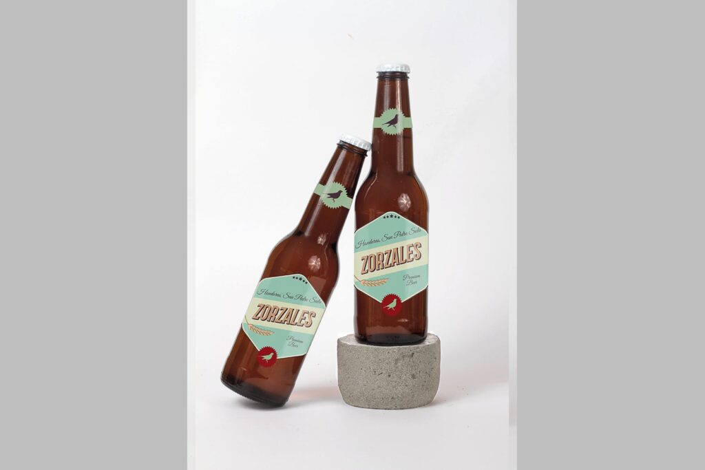 法国啤酒瓶模型样机素材下载Beer Bottle Mock Up Vol 02插图1