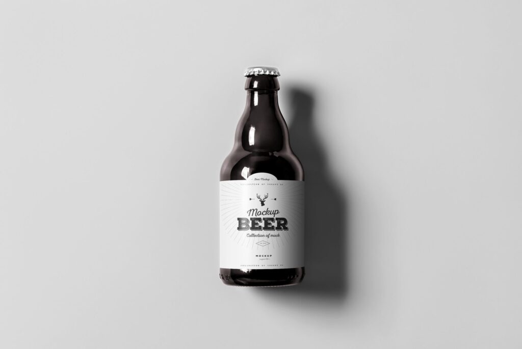 啤酒品牌包装/啤酒瓶包装模型样机模型下载Beer Mockup 2 DV9XAA插图1