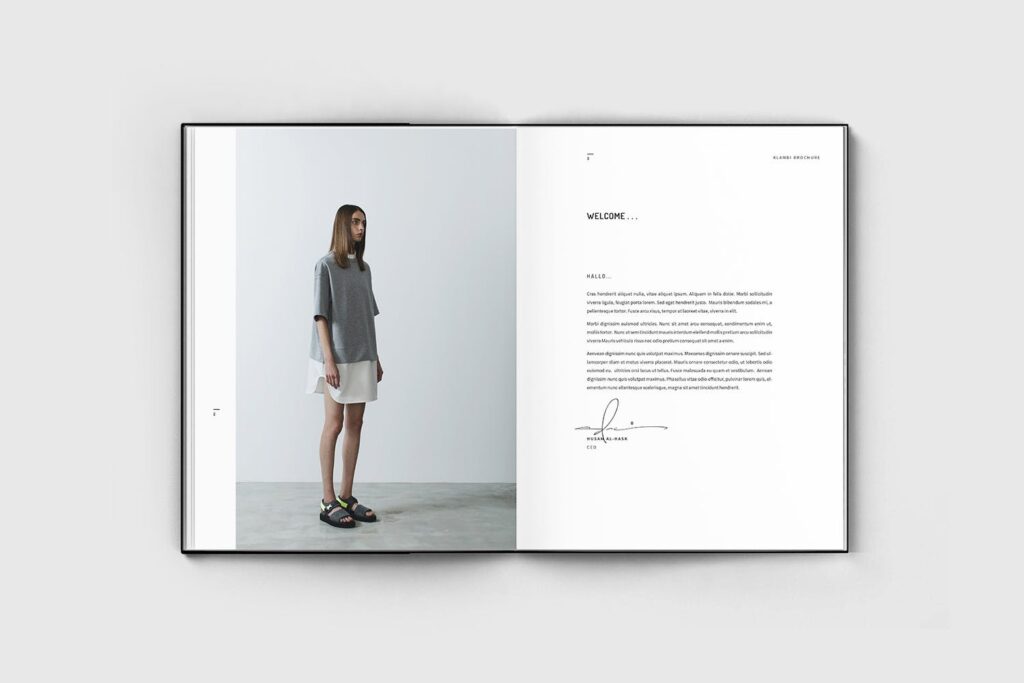 时尚摄影现代简单独特版式画册杂志模板素材下载Brochure V8GMPQ插图1