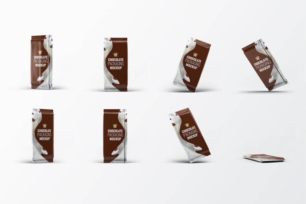 巧克力保障模型样机素材下载Chocolate Packaging Mock Up插图1