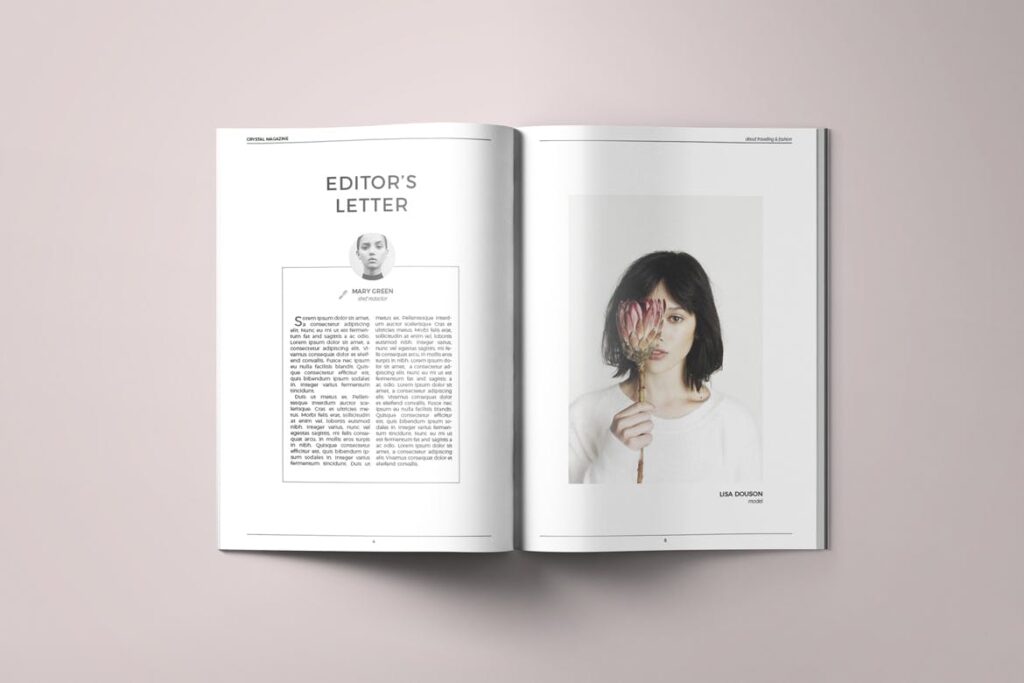 创意时尚现代产品宣传类杂志模版Crystal Magazine Template L6B99X插图1