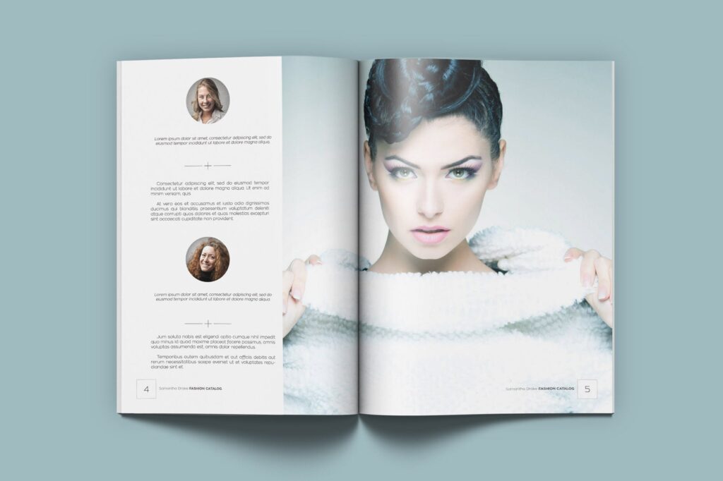 文艺优雅时装摄影目录/小册子画册杂志模版素材Fashion Catalog Magazine插图1