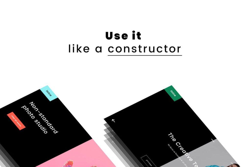 时尚行业企业网站组件网站素材模版Intro UI Kit插图1