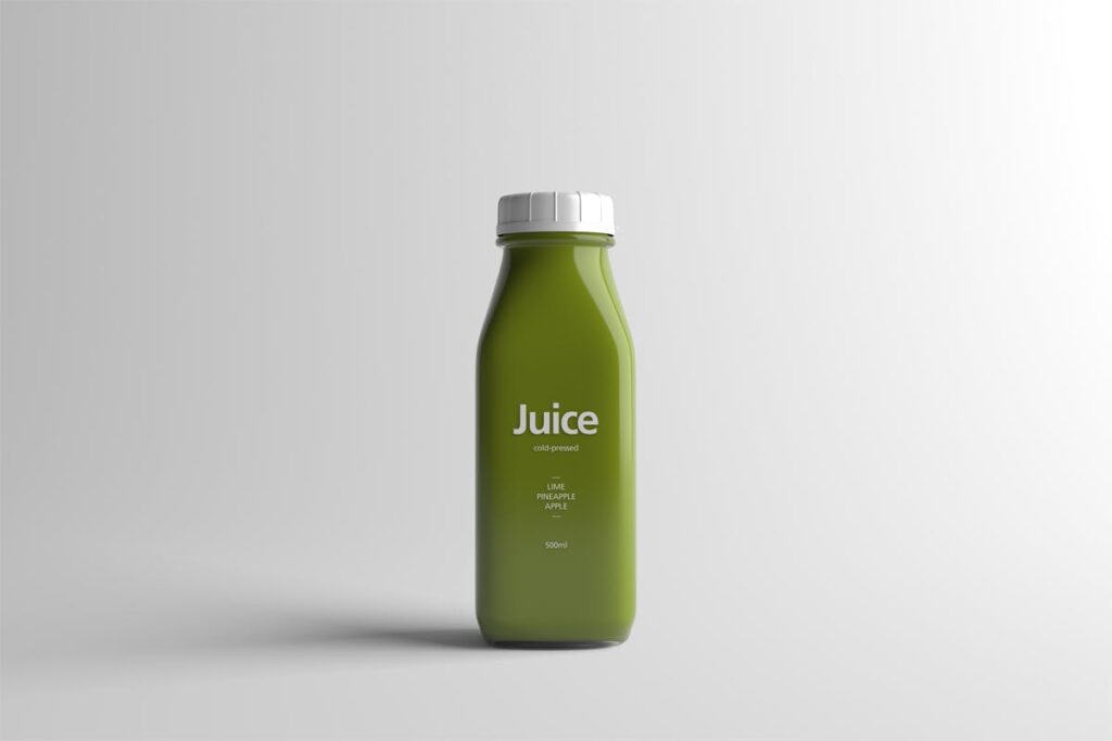 塑料果汁包装瓶样机模型效果图下载Juice Bottle Packaging MockUp HBVQPD插图1
