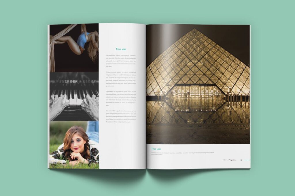 摄影时装设计或简约设计版式画册杂志模板素材下载Minimal Magazine VLGG9T插图1