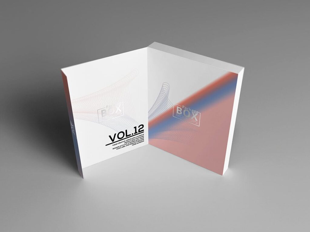 方形渐变礼品盒包装素材模板下载Package Box Mockups Vol12插图1