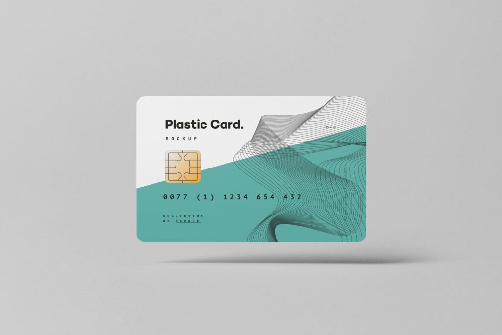 精致塑料卡/信用卡模型样机素材下载Plastic Card Mockup JHQBYL插图1
