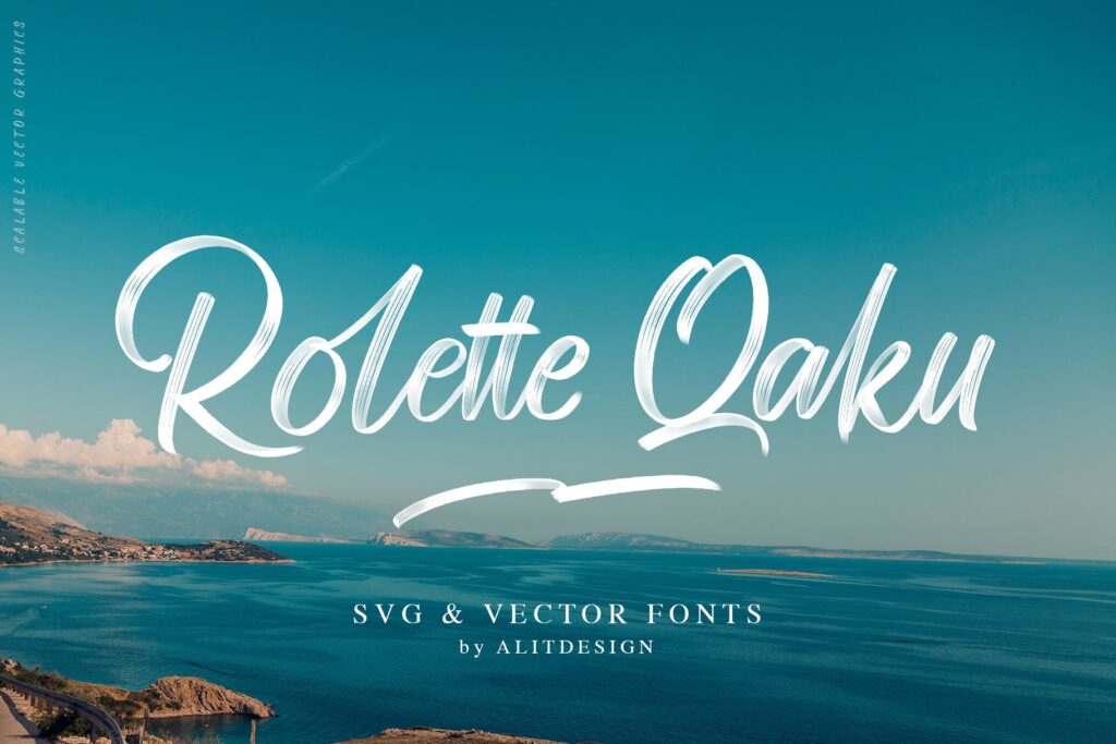 品牌包装装饰标题手写英文字体Rollete Qaku SVG & Regular font插图1