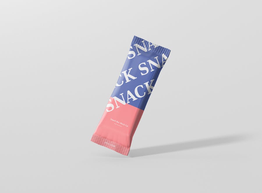 箔袋包装高端食品包装/小吃零食模型样机素材下载Snack Bar Mockup KRABJJ插图1