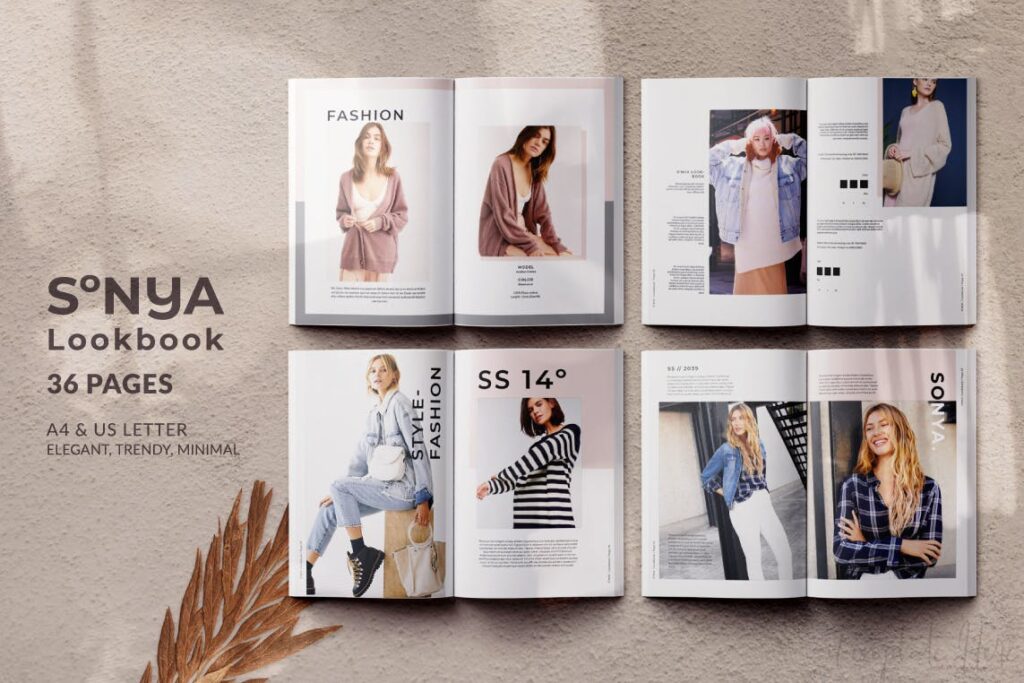 潮流时尚生活方式周刊杂志模版Sonya Lookbook Magazine插图1