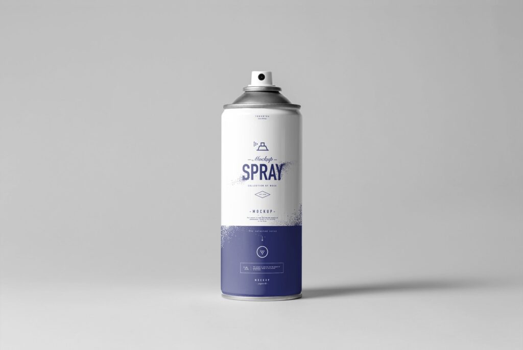 街头艺术喷绘美术作品金属罐模型样机下载Spray Can Mockup 7N8PV8插图1